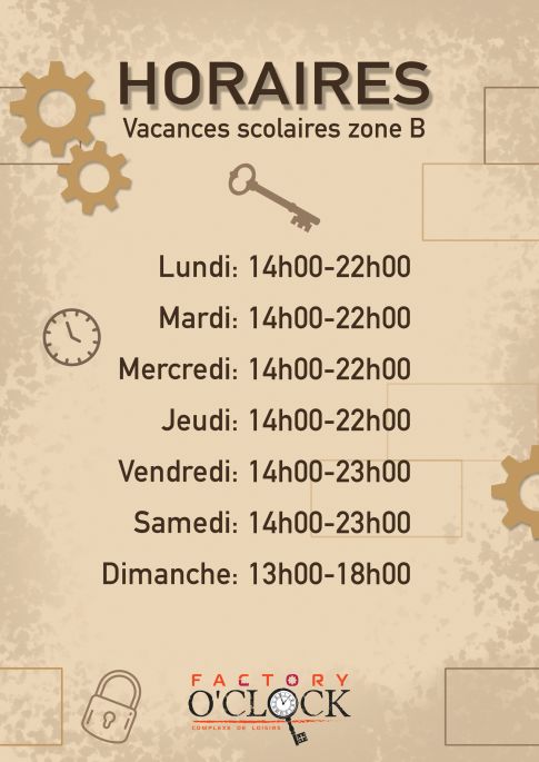 Horaires Factory O'Clock Brest