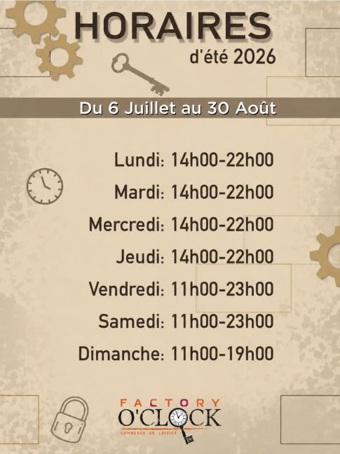 Horaires Factory O'Clock Brest